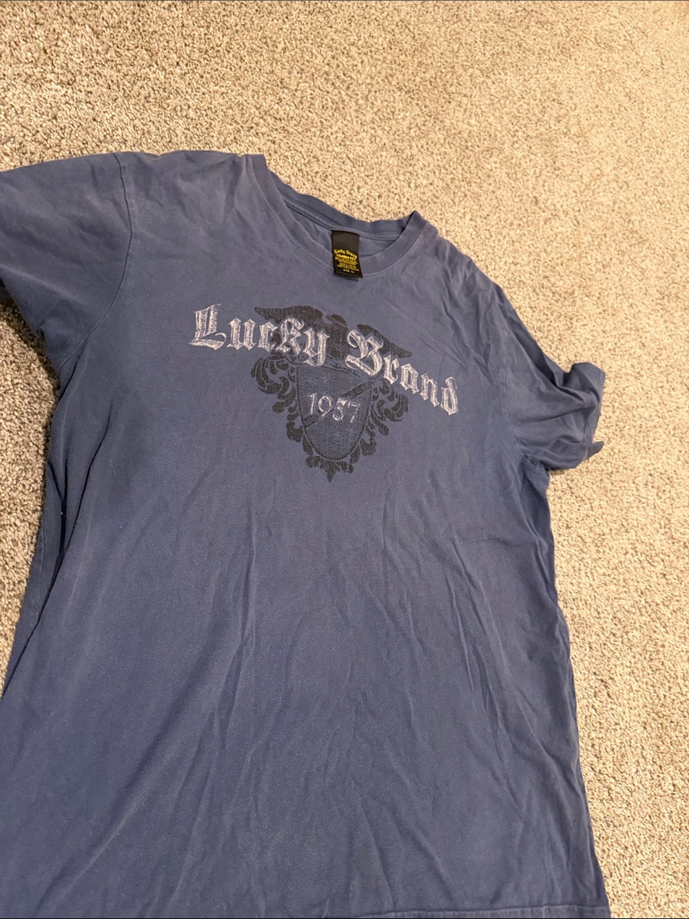 Lucky Brand Blue Short Sleeve Graphic Tee